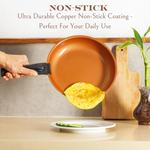 Набор посуды для приготовления Moss & Stone из алюминия с антипригарным покрытием, 7 предметов, медный - фото 9