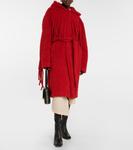 Пальто-тедди с капюшоном и бахромой Stella McCartney, красный - фото 6