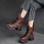 Ботинки Martin Boot женские Yao Qia, коричневый - фото 11