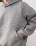 Худи Weekday Simon из серого меланжа в стиле «дайвинг» - фото 5