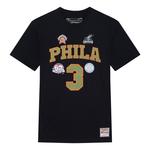 Футболка Mitchell & Ness x NBA Philadelphia 76ers Script T-shirt 'Allen Iverson 3', черный - фото