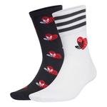 Носки средней длины 2 пары Adidas, черный - фото