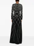 Декорированное платье макси Dina Melwani, черный - фото 4