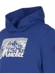 Хлопковое худи с вышивкой "горы" MONCLER, синий - фото 3