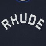 Футболка Rhude Logo Lightning Ringer Tee, Navy/White - фото 3