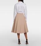 Юбка миди vgold crêpe couture Valentino, бежевый - фото 3