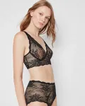Кружевной бралетт на косточках и с чашкой Gisela, черный - фото 3
