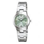 Часы CASIO Quartz Waterproof Green Analog, зеленый - фото