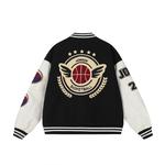 A chock Бейсбольная куртка унисекс, Черный/Серый - фото 4