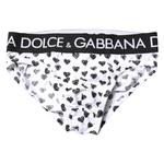 Брифы White Heart Printed Regular Brief Underwear Dolce & Gabbana, белый - фото 2