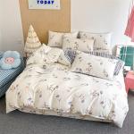 LUOLAI HOME Постельное белье 1.5, 4 предмета, простыня, облачный щенок - фото 4