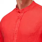 Рубашка Sundek Linen with mandar collar, оранжевый - фото 4