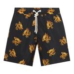 Шорты для плавания Palm Angels Burning Monogram 'Black/Gold', черный - фото 2