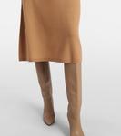 Шерстяное платье-пончо с кашемиром Jardin des Orangers, кэмел - фото 6