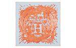 HERMES Шёлковый шарф, Sky Blue/Apricot - фото 5