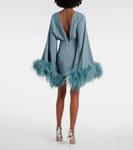 Великолепное мини-платье с перьями Taller Marmo, Cloud - фото 3