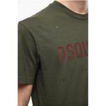 Футболка с логотипом и эффектом потертости Dsquared2, Green - фото 4