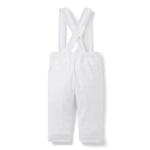 Брюки Janie and Jack Linen Suspender Pants, белый - фото 2
