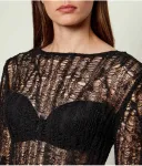 Блузка с защипами и лесенкой Slim fit One Teaspoon, черный - фото 4