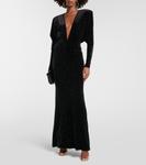 Платье, украшенное кристаллами Alexandre Vauthier, черный - фото 2