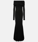 Платье с открытыми плечами, драпированное Entire Studios, цвет pollution - фото