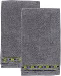 Гостевое полотенце Erwin Müller 2er-Pack 201789, 30x1x50 см цвет grau/grün - фото