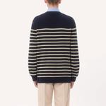 Свитер Striped Logo Detailed Crewneck Jumper Valentino, синий - фото 5