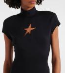 Мини-платье с вырезом Black Star Mugler, черный - фото 4