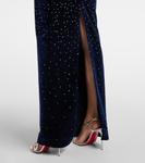 Платье из бархата, украшенное кристаллами Alex Perry, Midnight - фото 5