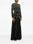 Декорированное платье макси Dina Melwani, черный - фото 3