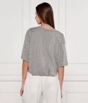 Футболка в торроне Cropped fit Pinko, серый - фото 3