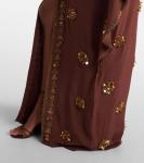 Мистический гаучо шелковый кафтан с декором Johanna Ortiz, Chocolate - фото 5