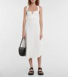 Асимметричное платье миди с окантовкой Stella McCartney, белый - фото 2