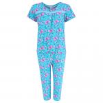 Женский комплект капри «Бабочка» Elegant Emily, синий - фото