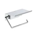 Держатель для туалетной бумаги Sonata Roca с крышкой, хром - фото