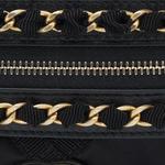 Сатиновая косметичка унисекс черная CHANEL - фото 7