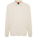 Футболка с вышитым логотипом HUGO BOSS, экрю - фото 2