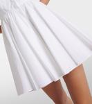 Платье-фигуристка из хлопкового поплина Alaïa, Blanc - фото 6