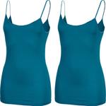 Майка Erwin Müller mit Spaghettiträgern 2er Pack, бензиновый - фото