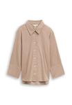 Блуза TOM TAILOR Button-down blouse, Soft Taupe Grey/Taupe - фото 5