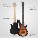 Басс гитара Glarry Sunset GIB Bass Guitar Full Size 6 String HH Pickup - фото 3