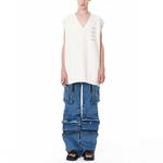 WE11DONE Жилет с логотипом, Ecru - фото 5