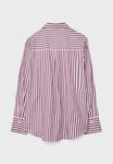 Блуза Stradivarius STRIPED WITH POCKET, Dark Red - фото 6