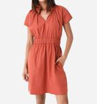 Платье Vicki с эластичной талией из ржавого поплина Never A Wallflower, Rust Poplin - фото