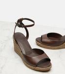 Кожаные эспадрильи на платформе Brunello Cucinelli, Chocolate Brown - фото 5