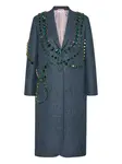 Пальто с кристаллами Thom Browne, синий - фото