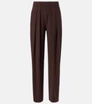Высокие джерси широкие брюки Norma Kamali, коричневый - фото