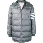 Куртка с капюшоном 4 bar down THOM BROWNE, серый - фото 3