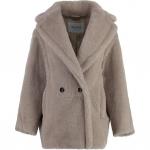 Макс Мара Ольга Двубортное Тедди Пальто MaxMara, Песочный - фото