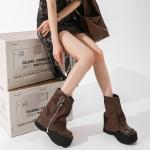 Ботильоны женские Old Meow, коричневый - фото 9